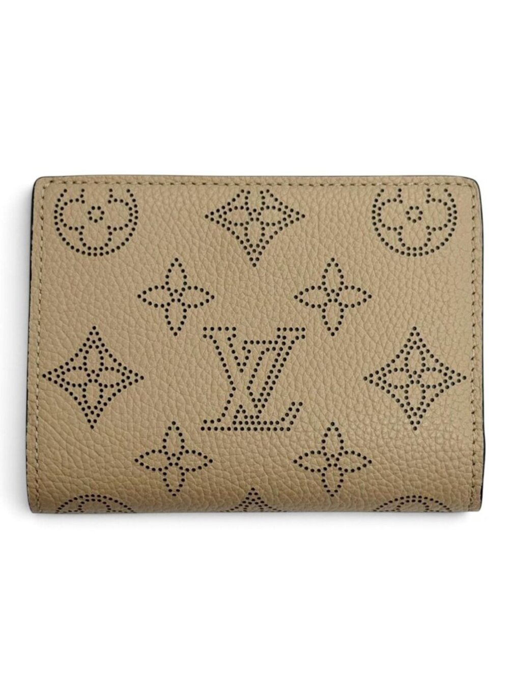 Louis Vuitton Portefeuille Clair Monogram Mahina Galet Bifold Wallet Silver